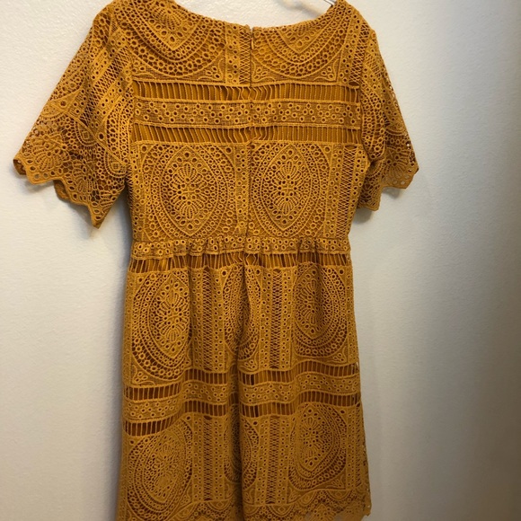 Piper and Scoot Mustard Lace Dress - Picture 3 of 3